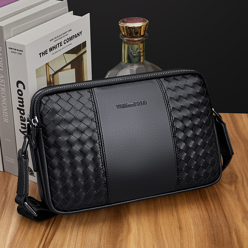 英皇保罗男士斜挎包新款时尚休闲百搭单肩包大容量便携通勤男款包