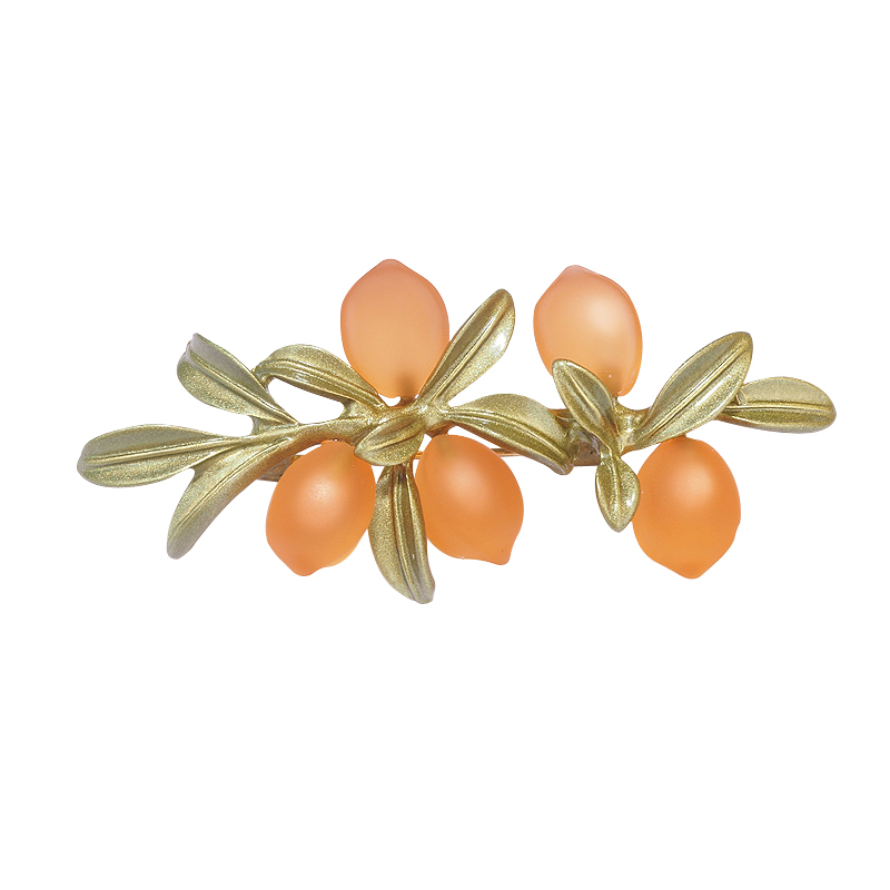 VELLICHOR 铜合金胸针 东方美学 橙心如意复古田园风柠檬胸针女