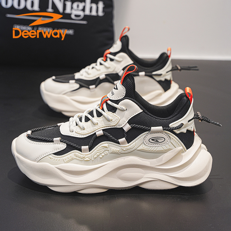 德尔惠运动增高男鞋秋季潮流透气百搭网鞋欧洲站青少年休闲跑步鞋