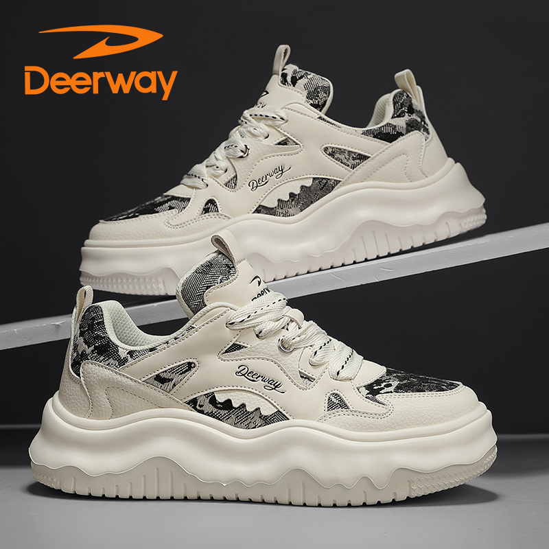 德尔惠男鞋秋季百搭潮鞋原创小众休闲板鞋增高防滑耐磨青少年运动