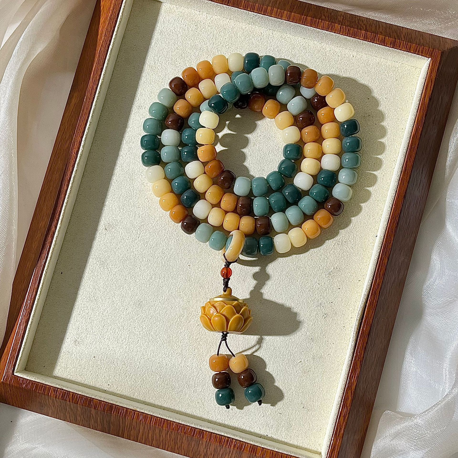 敦煌天然念珠菩提根108手串佛珠108颗天然念珠