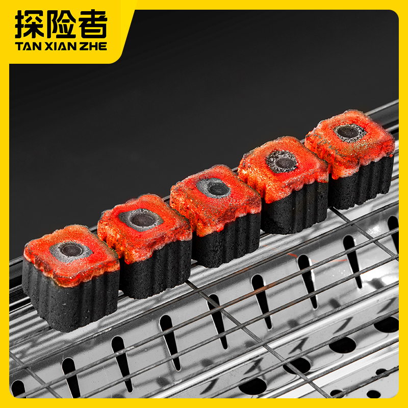 速燃炭烧烤碳木炭无烟果木炭专用易燃家用炭块方圆围炉煮茶碳助燃