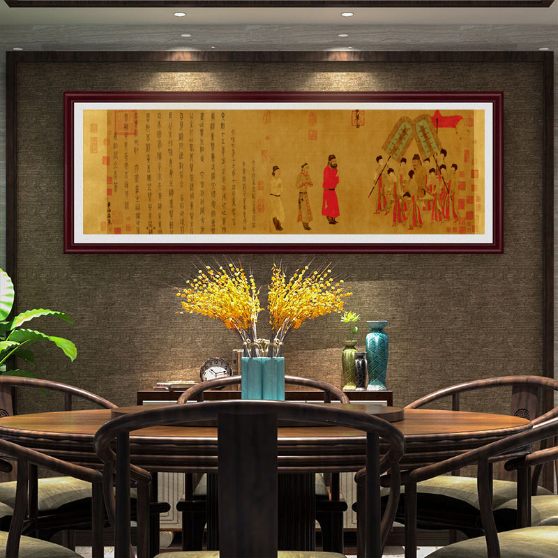 步辇图古风十字绣2023新款线绣客厅中国风名画刺绣书法手工自