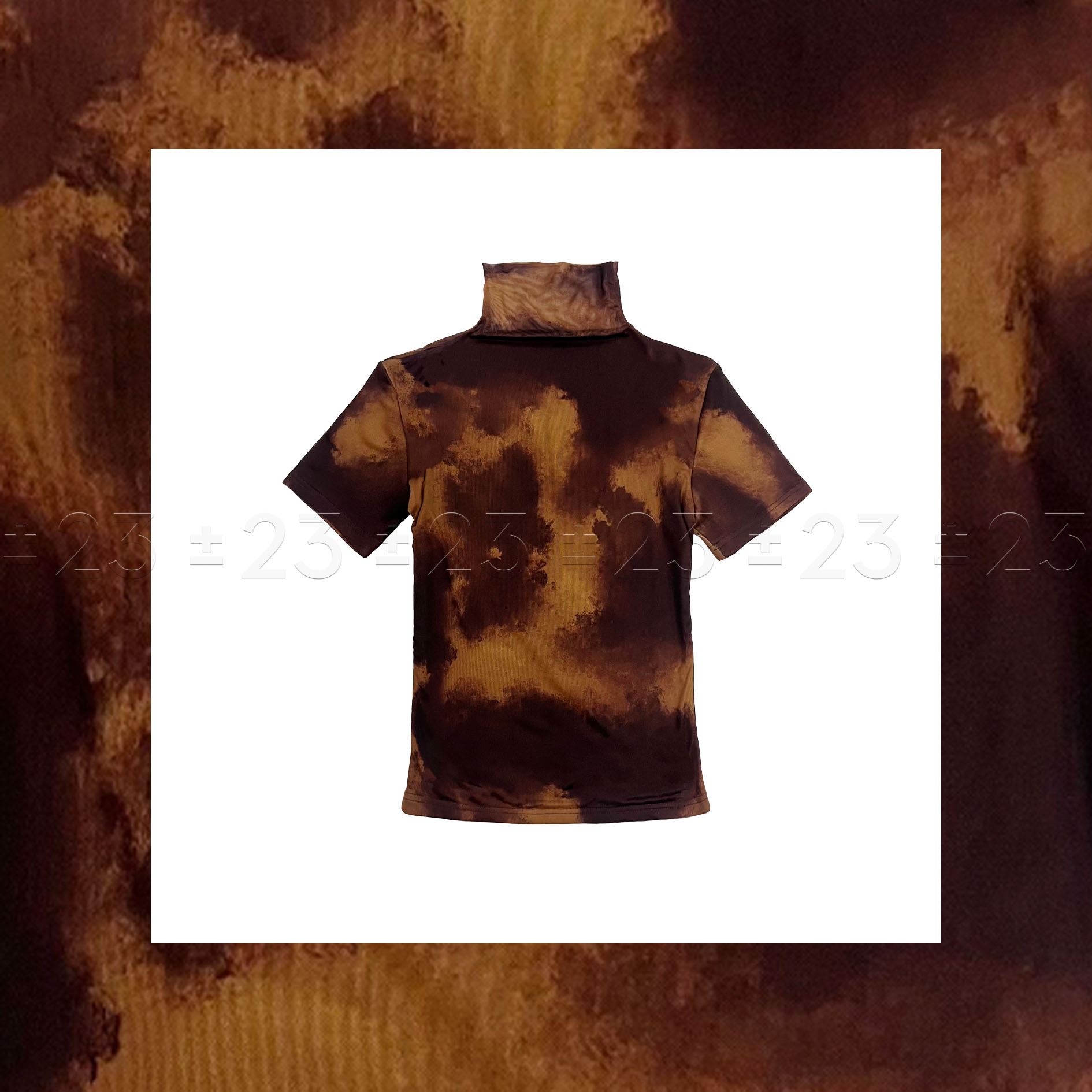 Kenny‘s ±23【双12拿铁】FW24121初秋黑咖复古风网纱小高领短款T恤