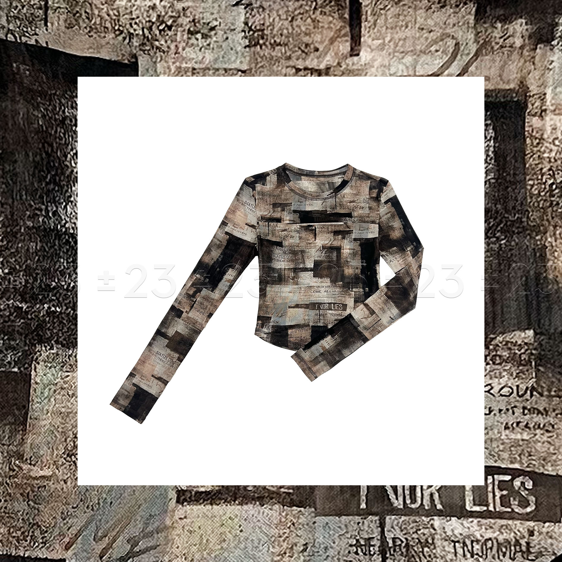 Kenny‘s ±23【反季超级大促卡朋】SS25002黑咖杂志风拉链款网纱圆领