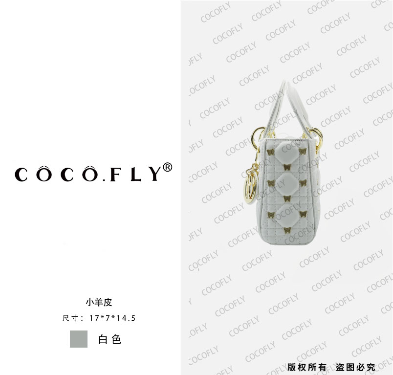 COCO.FLY/手工真皮女包 原创设计高定包 D7156 白色