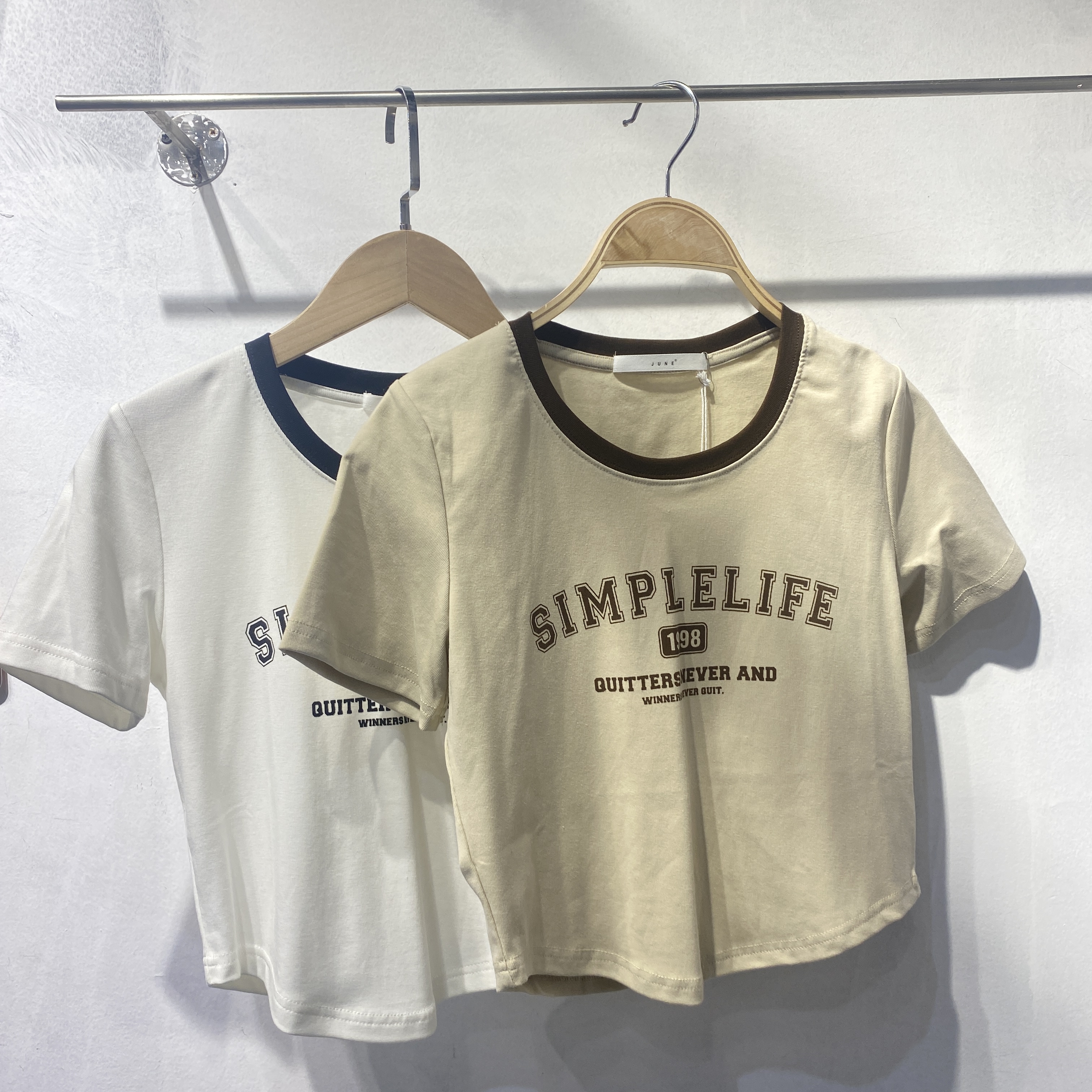 韩系短袖 简单大方