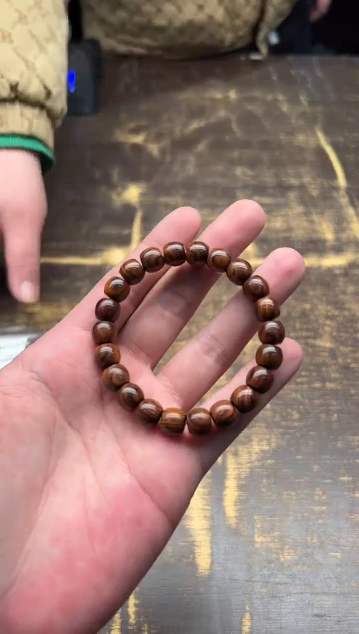 【闪购商品】降香黄檀把件越黄直切8.8x9.8手串