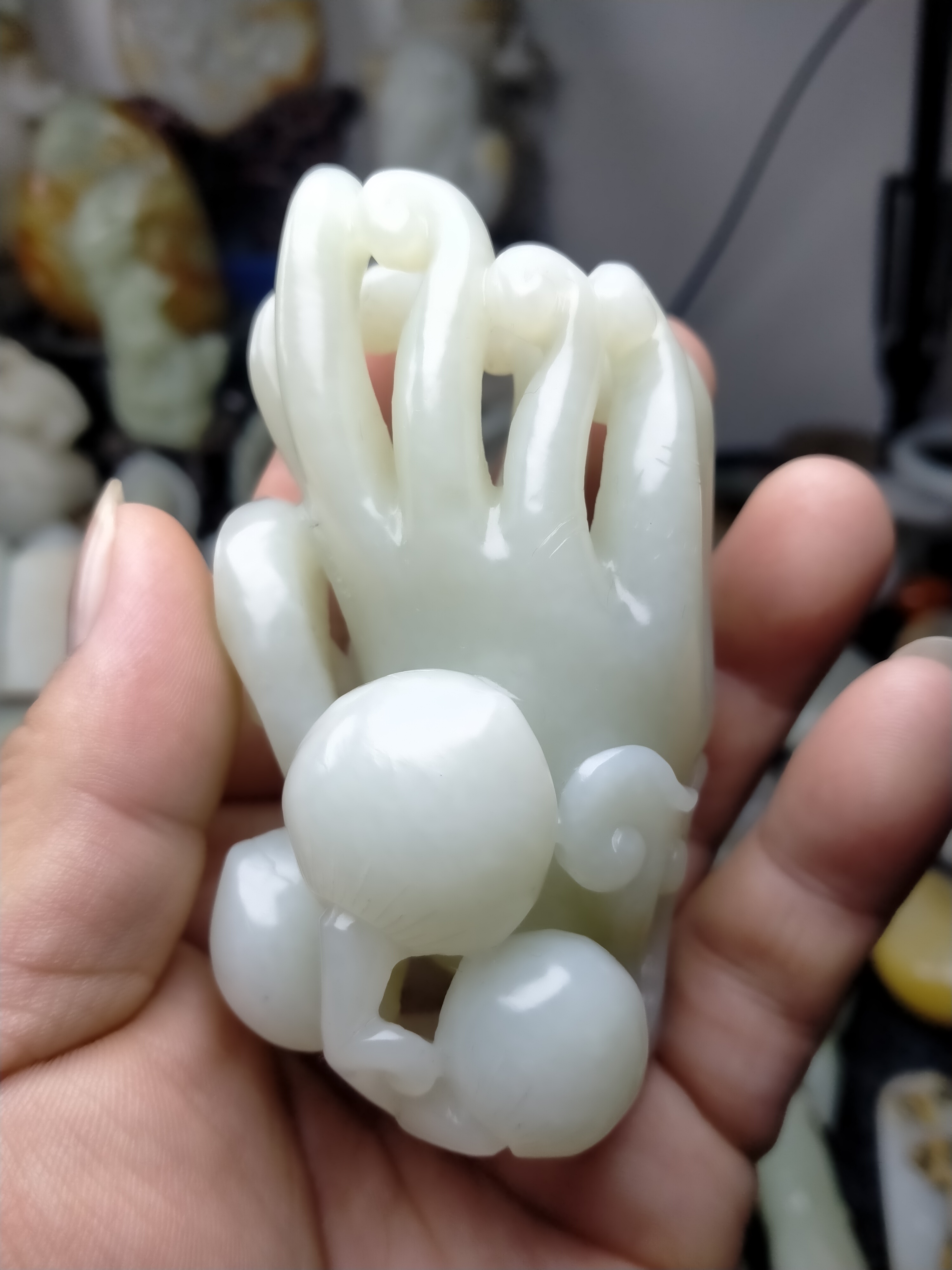 旧藏和田玉福寿如意