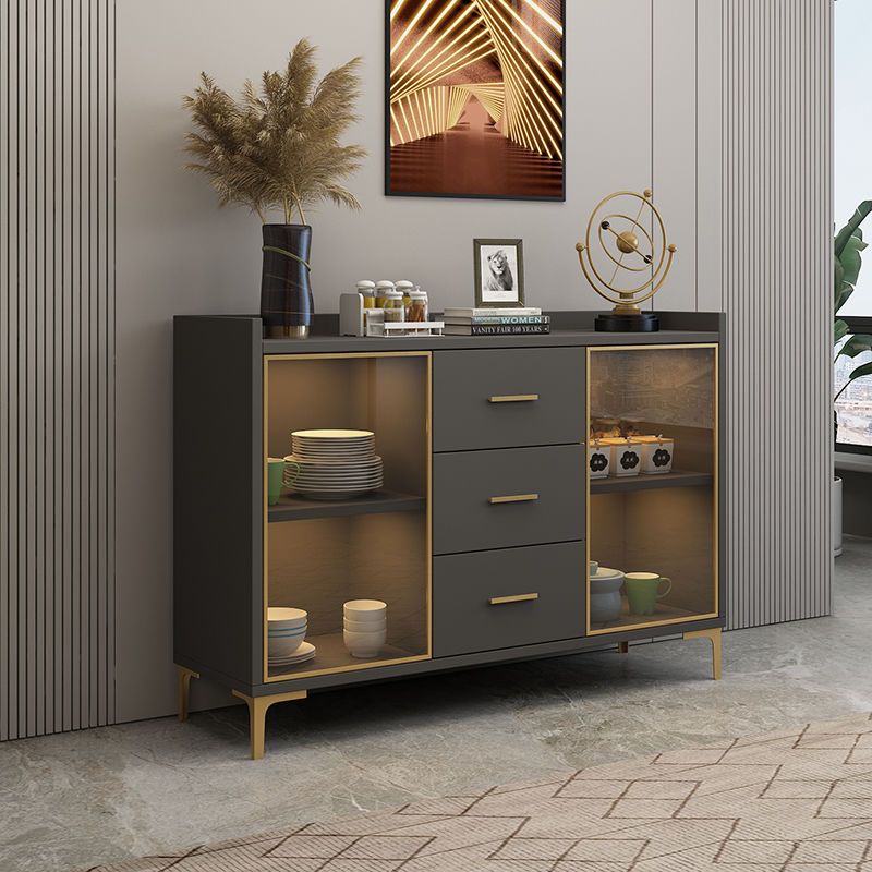 【佛山琪越】餐边柜轻奢酒柜现代简约边柜子储物柜客厅靠墙碗柜厨房