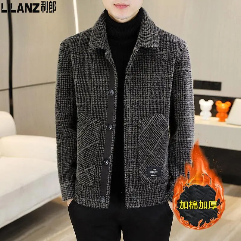 断码利/郎2023年新款翻领男士外套休闲短款春秋修身秋装夹克秋