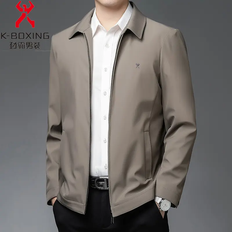 断码劲/霸男装行政夹克2023秋季爆款中年男士高档商务休闲翻领