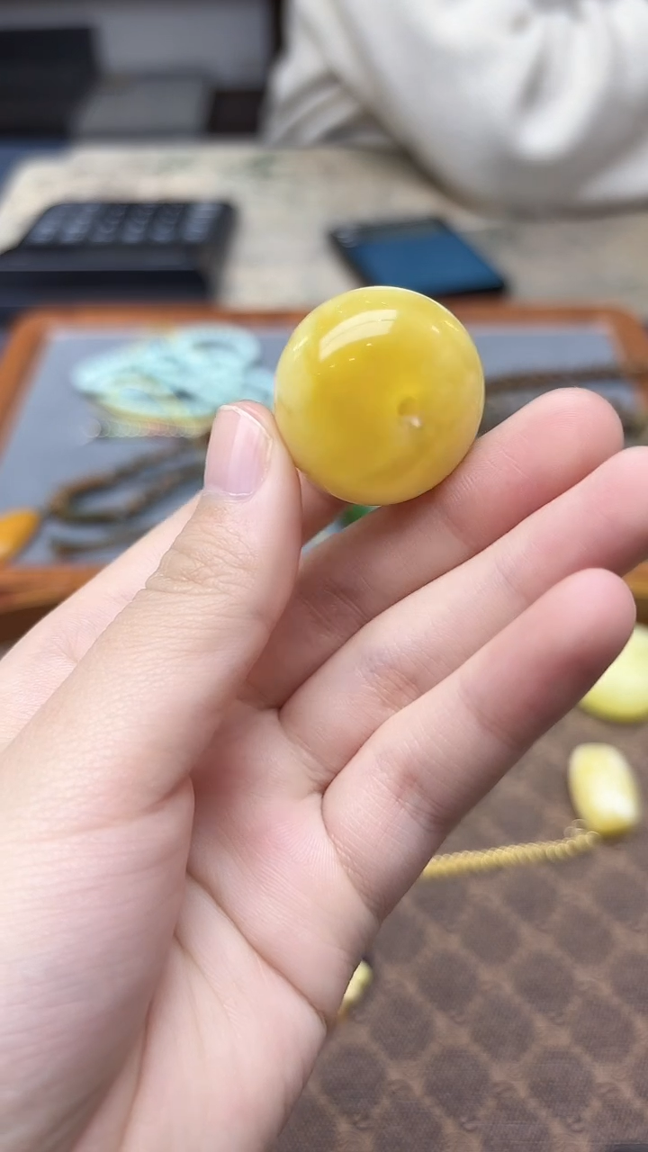 裸石蜜蜡未镶嵌蜜蜡平安扣吊坠YN编绳