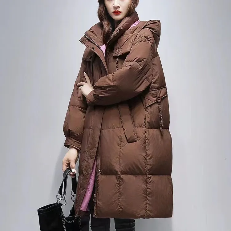 146羽绒服咖啡色（M衣长95左右）