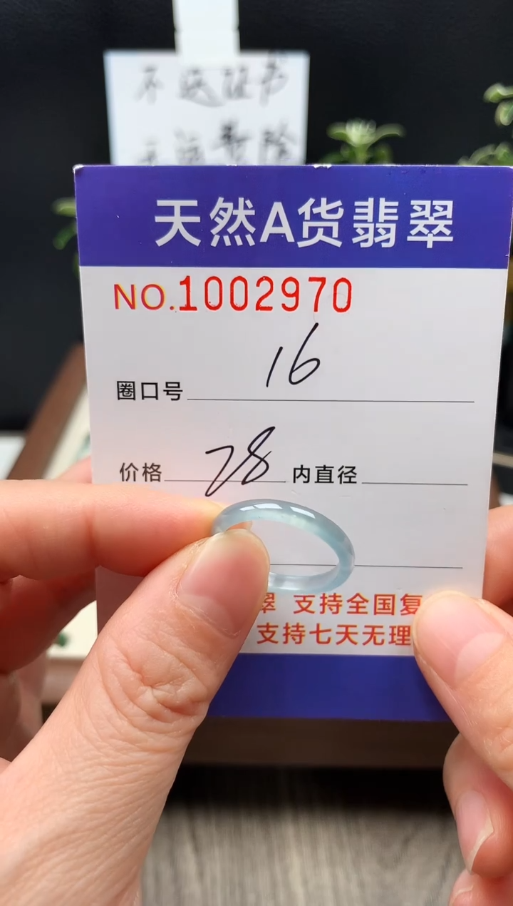 未镶嵌戒指翡翠16#
