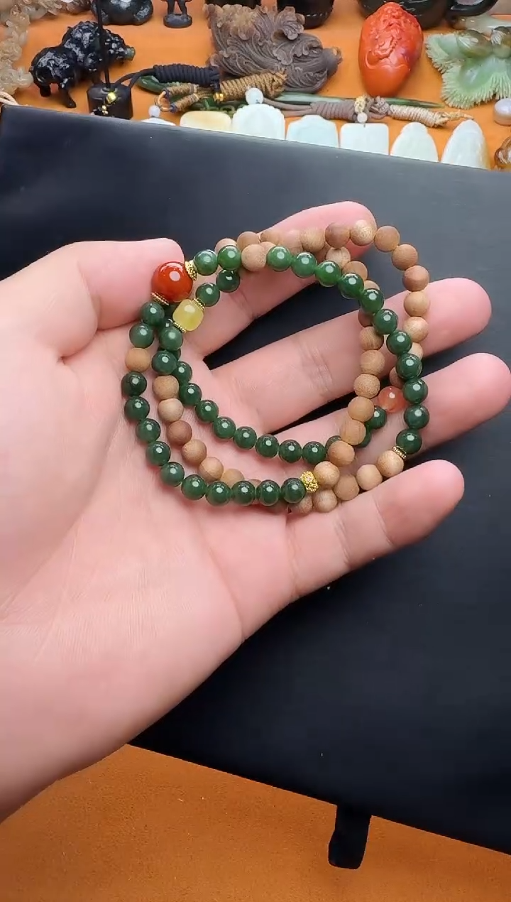 手串未镶嵌和田玉多圈手串01