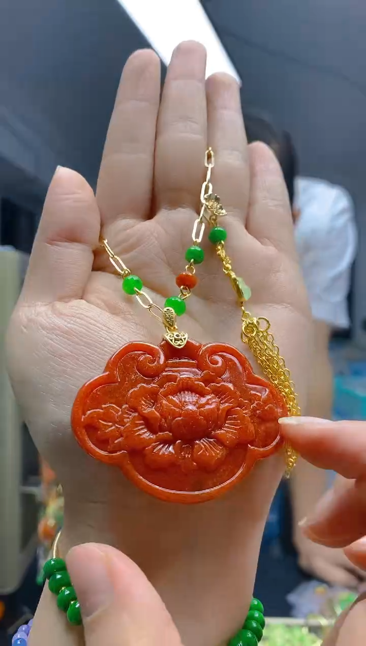 【闪购商品】翡翠耳饰合金0227翡翠锁骨链