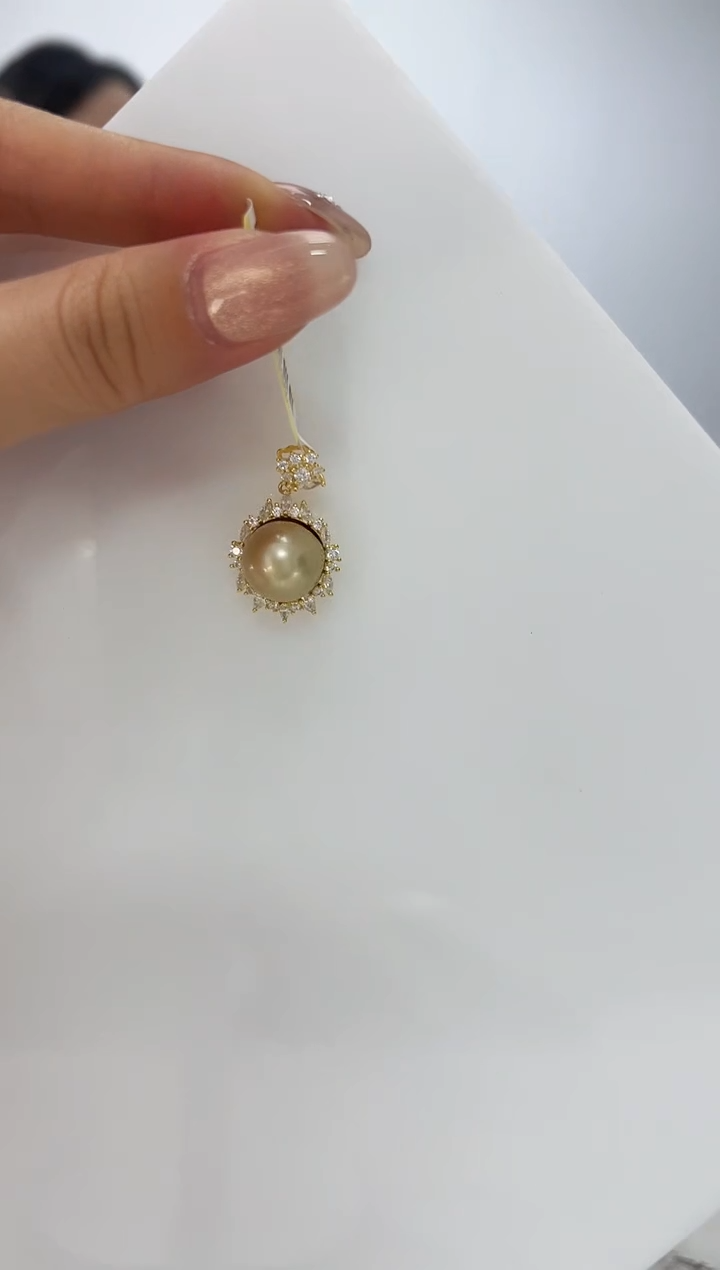 【闪购商品】海水珍珠DA银S925镶嵌吊坠 12 V3279