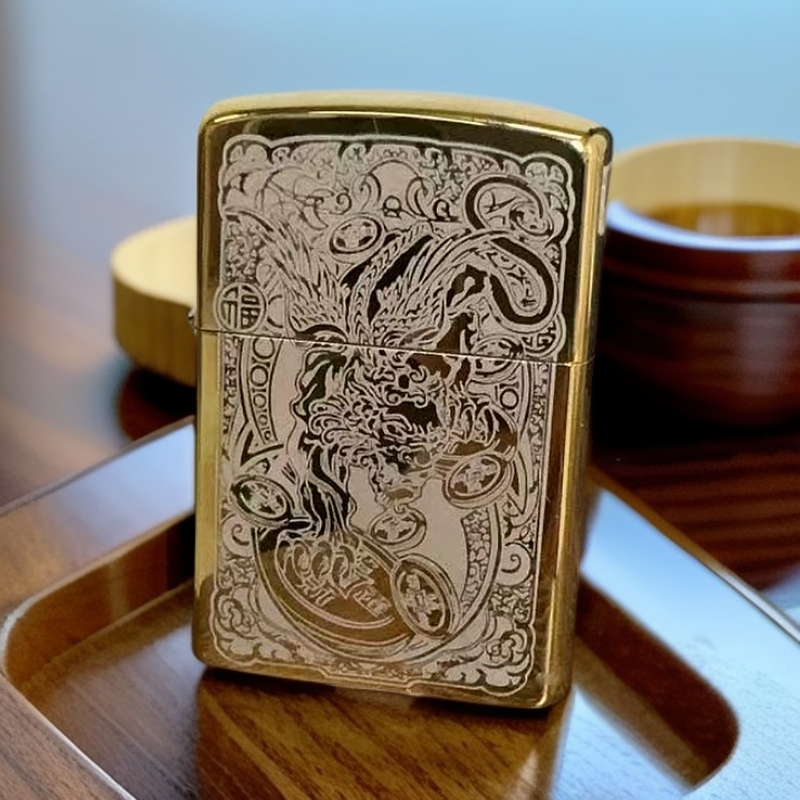 貔貅九尾狐 金 电镀雕刻 zorro煤油机（不赠送煤油）