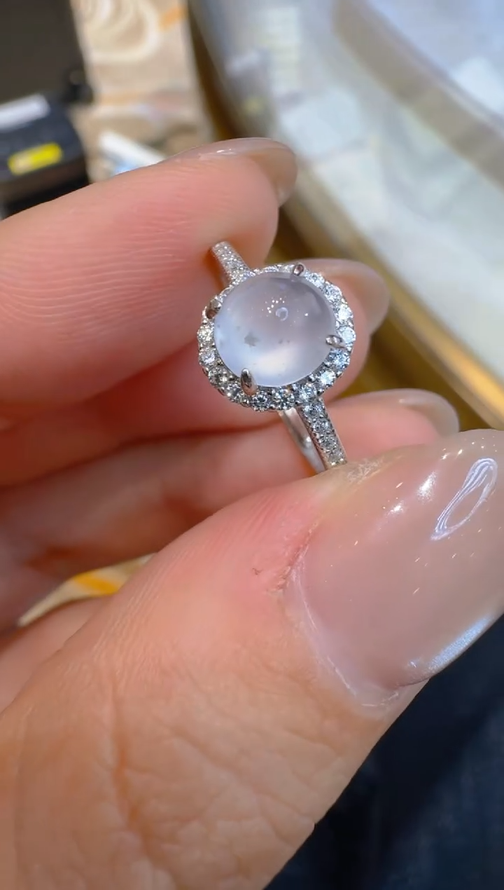 银S925镶嵌戒指翡翠多样性团购发一件