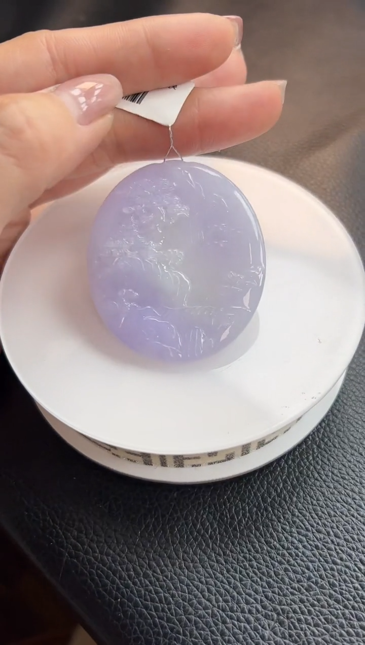 【闪购商品】翡翠颈饰未镶嵌山水牌