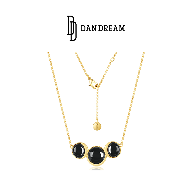 DANDREAM 铜合金项链 盈月项链轻奢高级感小众原创简约锁骨毛衣链