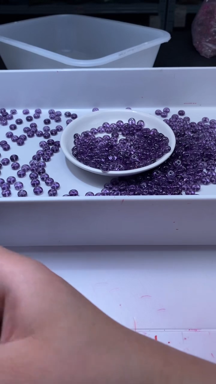 颈饰未镶嵌水晶W1787乌拉圭紫碧算盘8*4mm*15颗