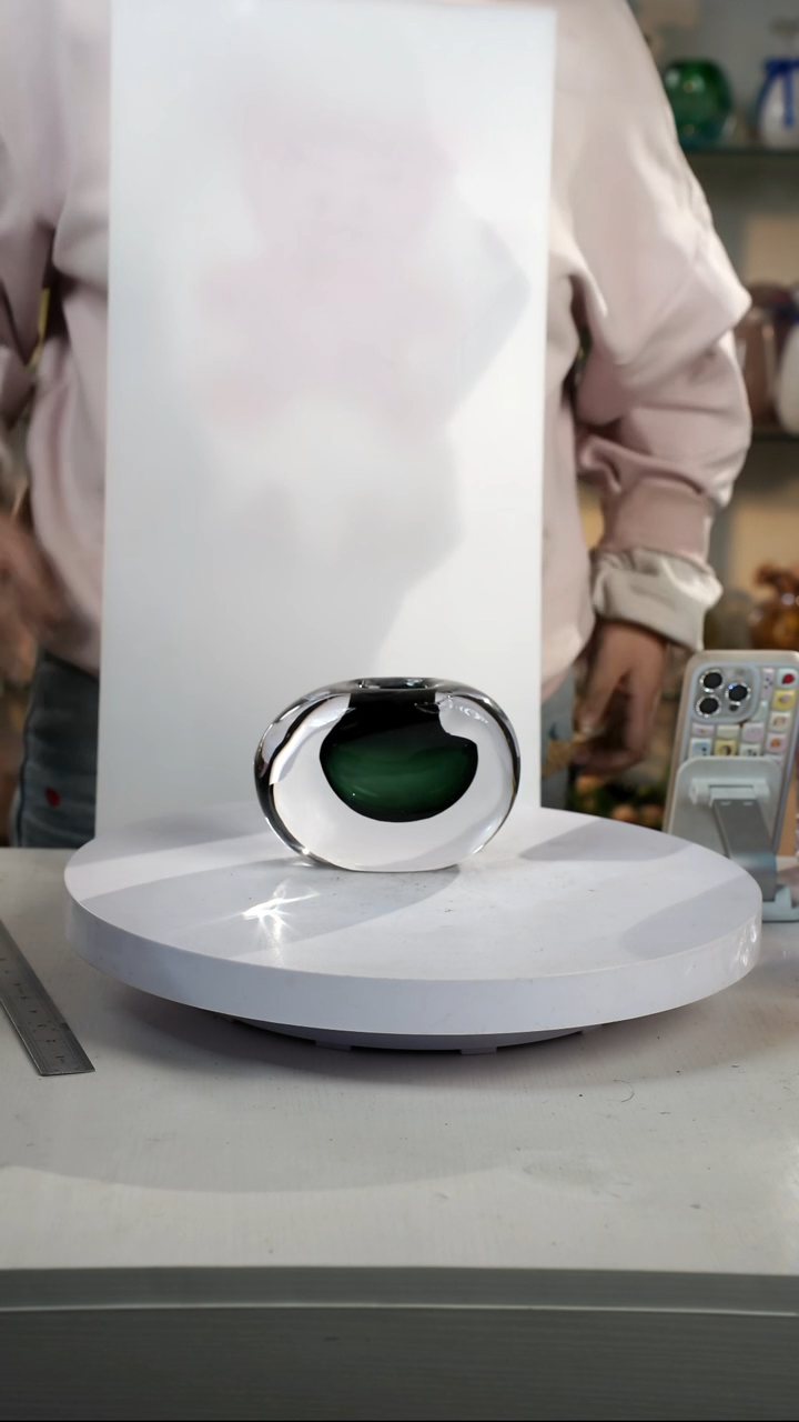 【闪购商品】琉璃【弘扬】高轻奢琉璃花器微瑕福利高14