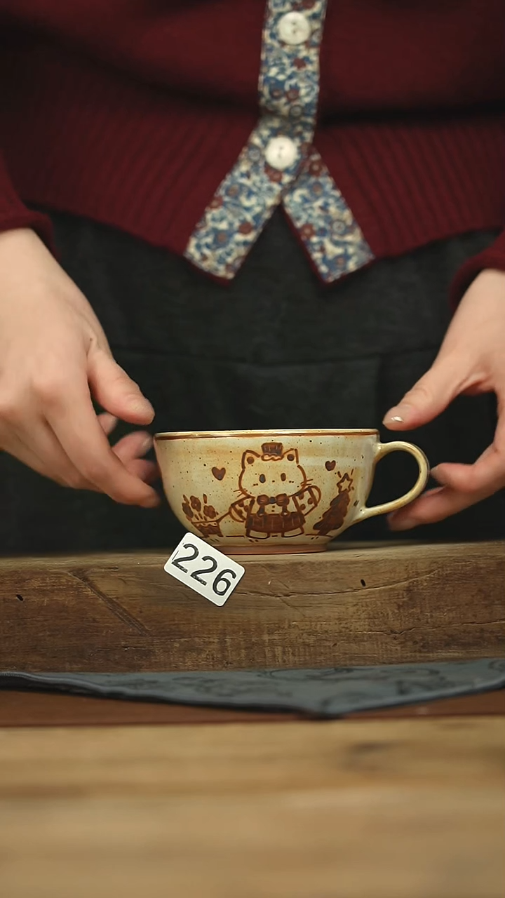 设计师手作款 杨懿手绘咖啡杯 