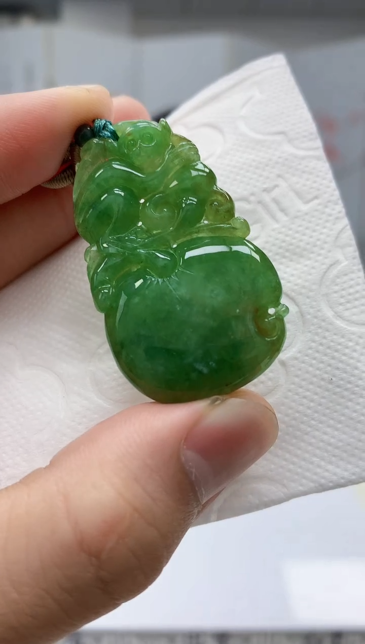 【闪购商品】定制翡翠未镶嵌4852bb-毛货挂件22