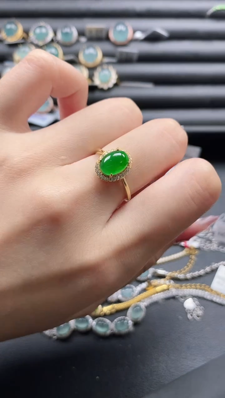【闪购商品】翡翠戒指银S925镶嵌1111