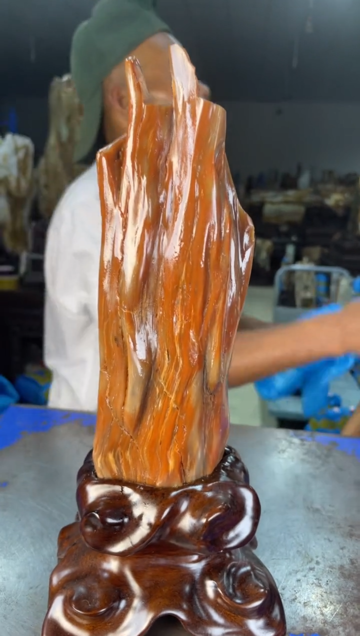 未镶嵌摆件硅化玉20