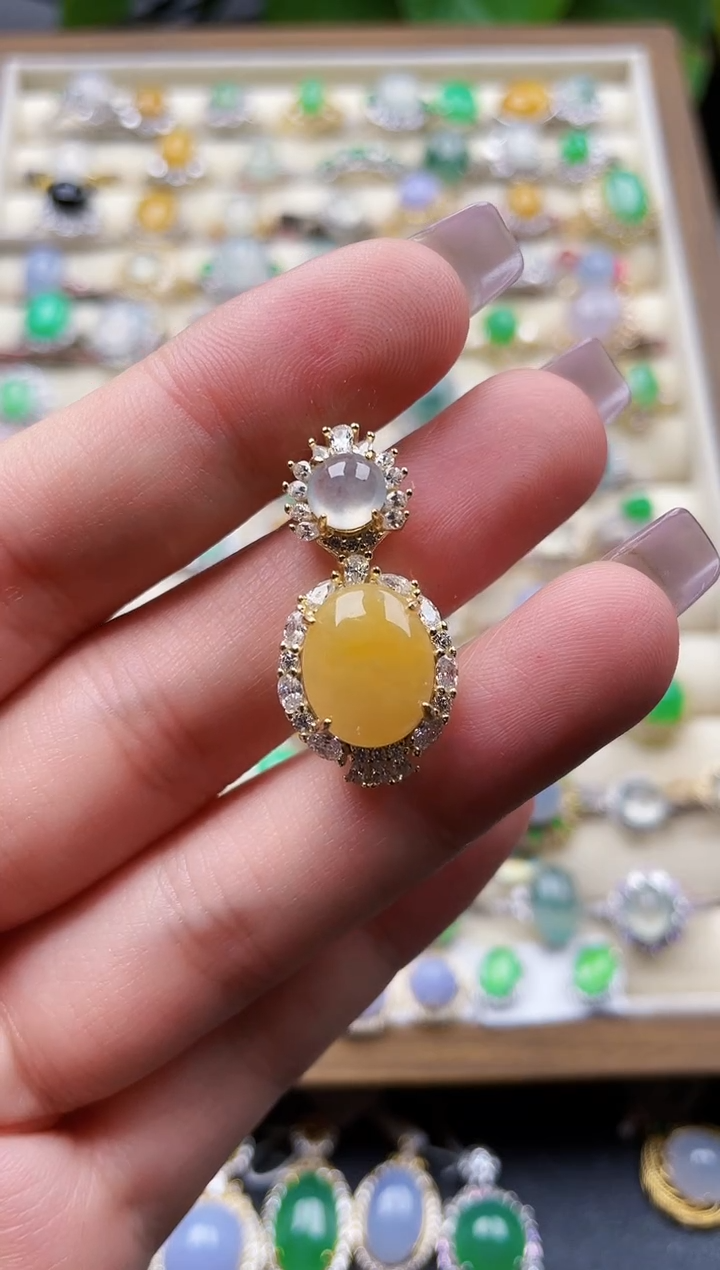 银S925镶嵌戒指翡翠114