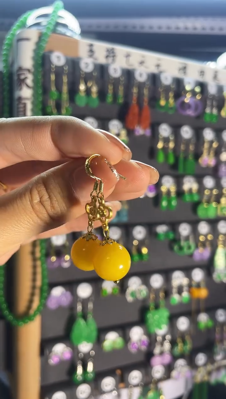 【闪购商品】翡翠耳饰银S925镶嵌026..