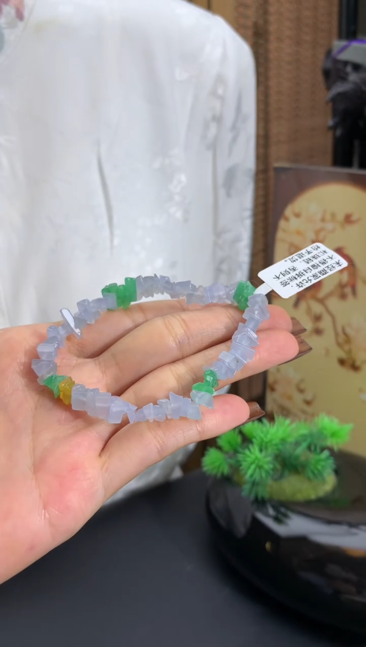 未镶嵌手串翡翠碎碎冰