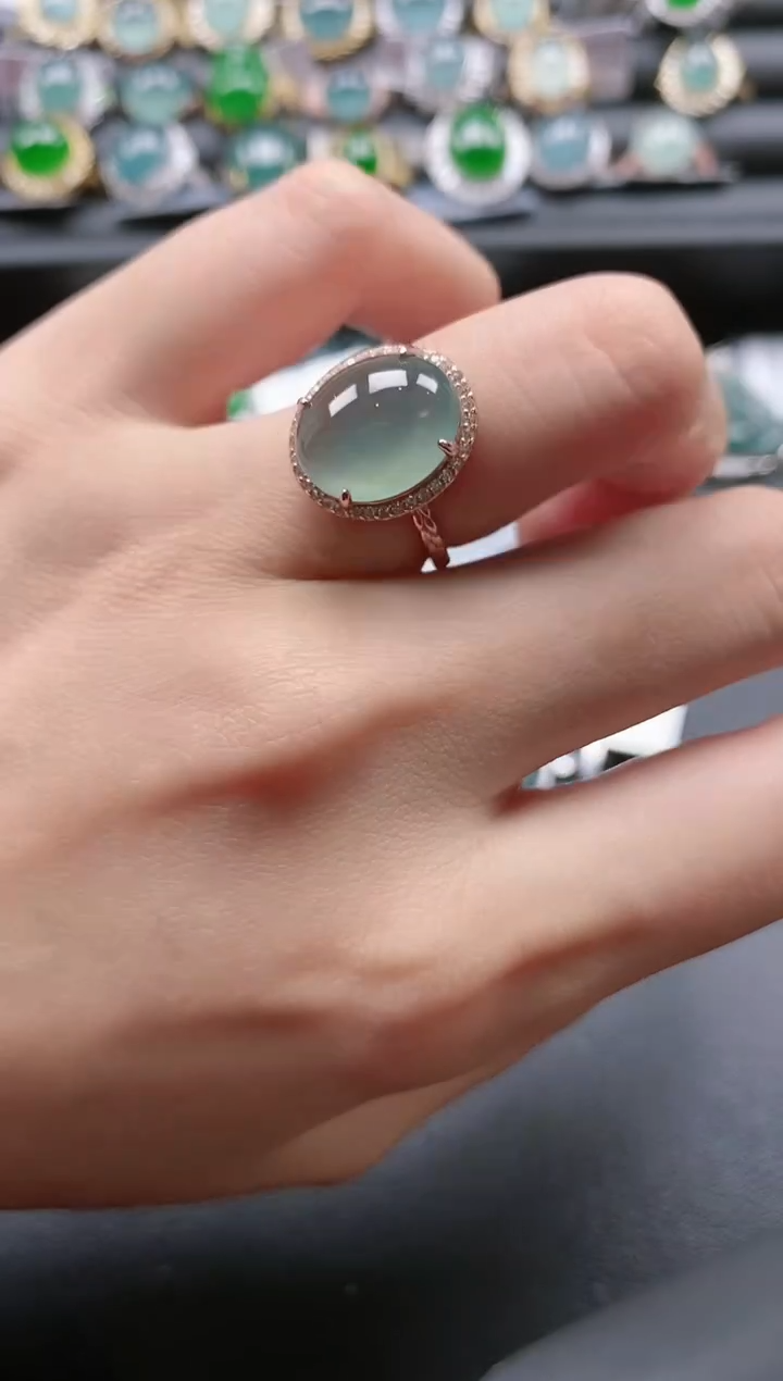 【闪购商品】翡翠戒指银S925镶嵌51151