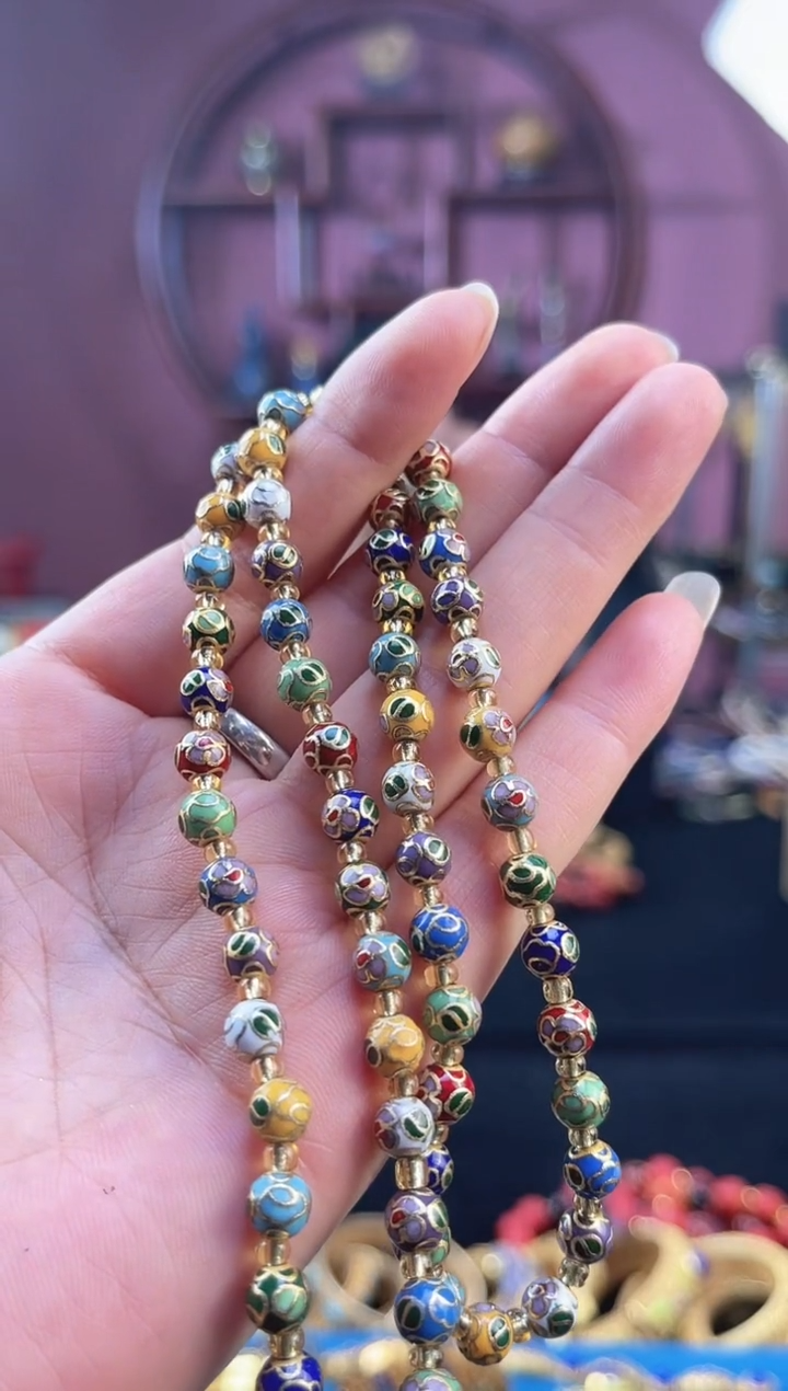 非遗 景泰蓝项链 0.6多宝