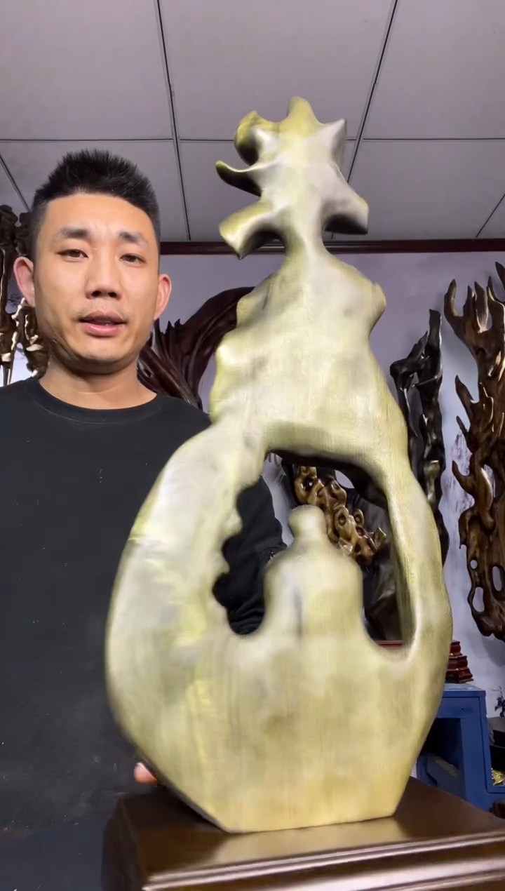 金丝楠木雕款定*金丝楠木工艺品摆件