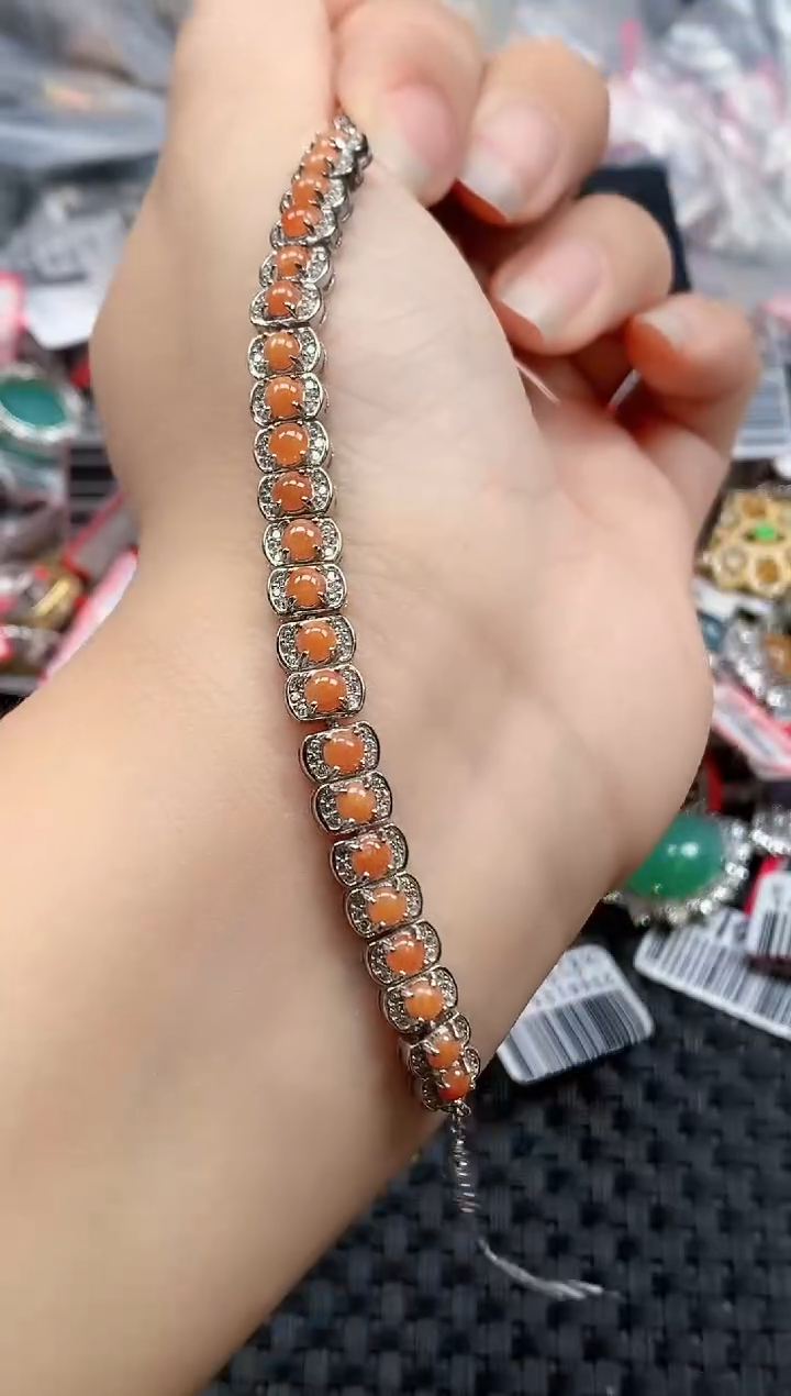 银S925镶嵌戒指翡翠天然A货缅甸翡翠
