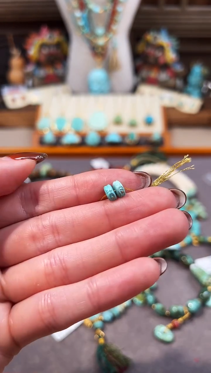 未镶嵌绿松石配饰醒狮