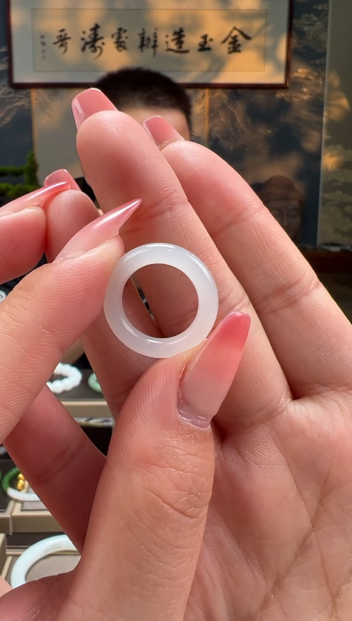 【闪购商品】和田玉跑环未镶嵌卡13mm