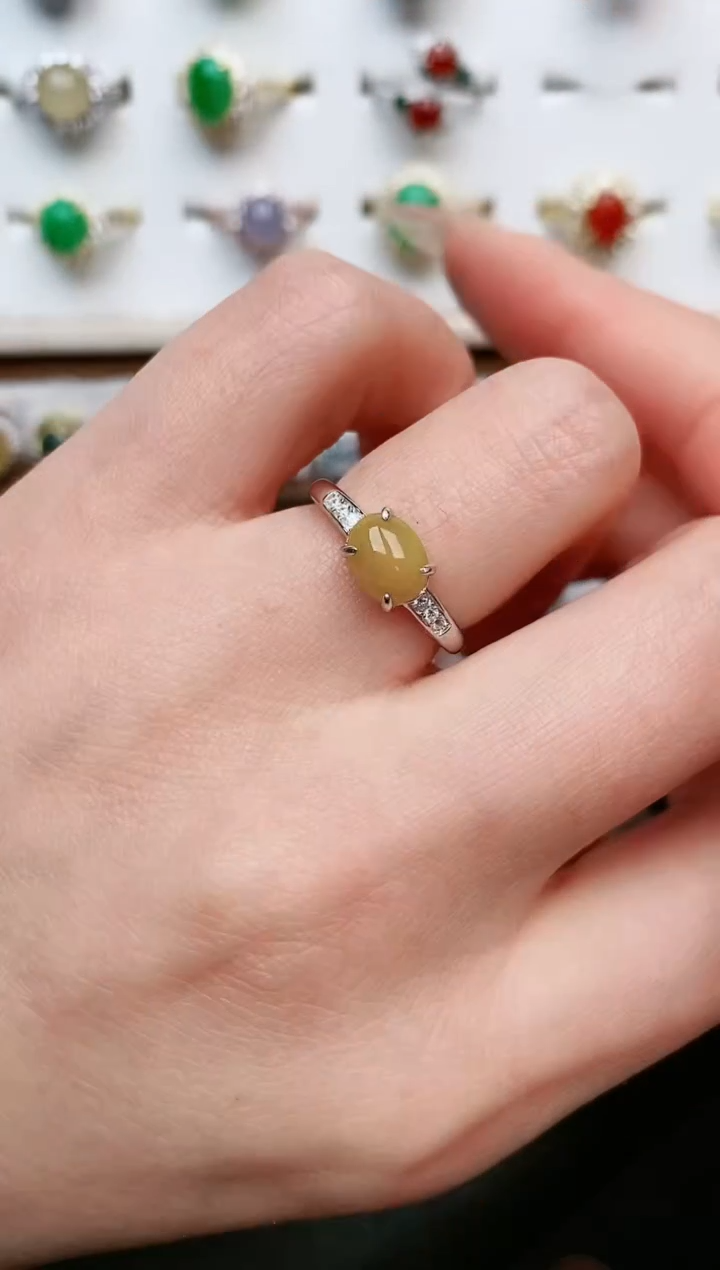 【闪购商品】翡翠戒指银S925镶嵌....