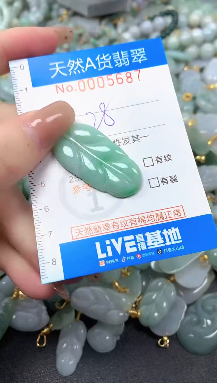 颈饰未镶嵌翡翠净货挂件-5687