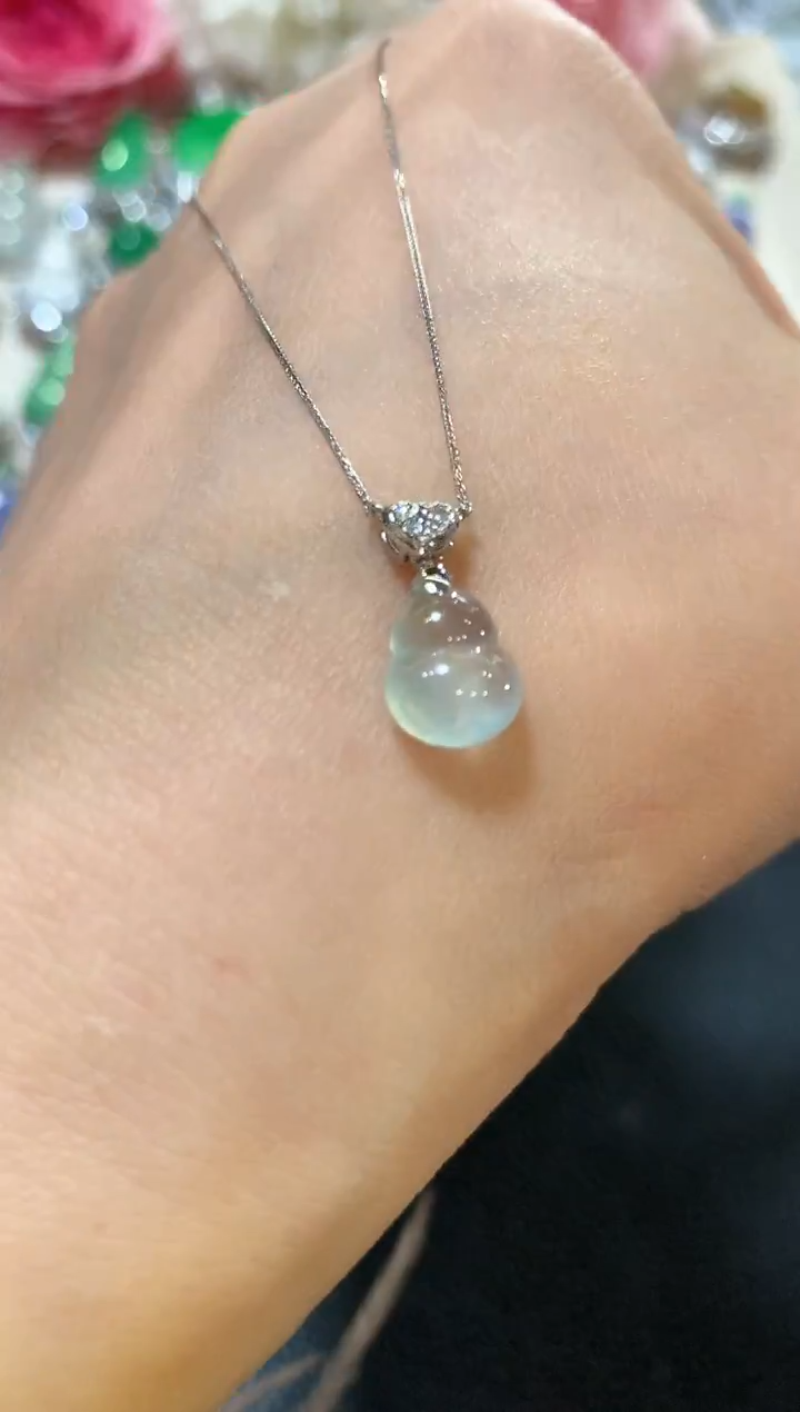 套链18K金镶嵌翡翠z13  多样性一件发货