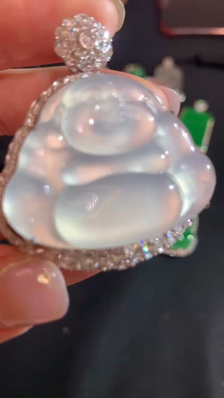 【闪购商品】翡翠18K金镶嵌吊坠(不含链)佛公不退不换|128000+0