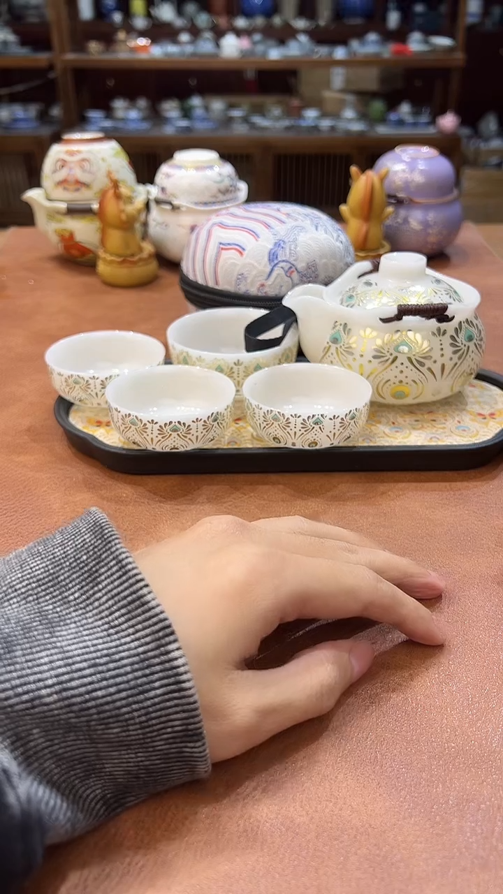 真的很便宜会开片的旅行茶具