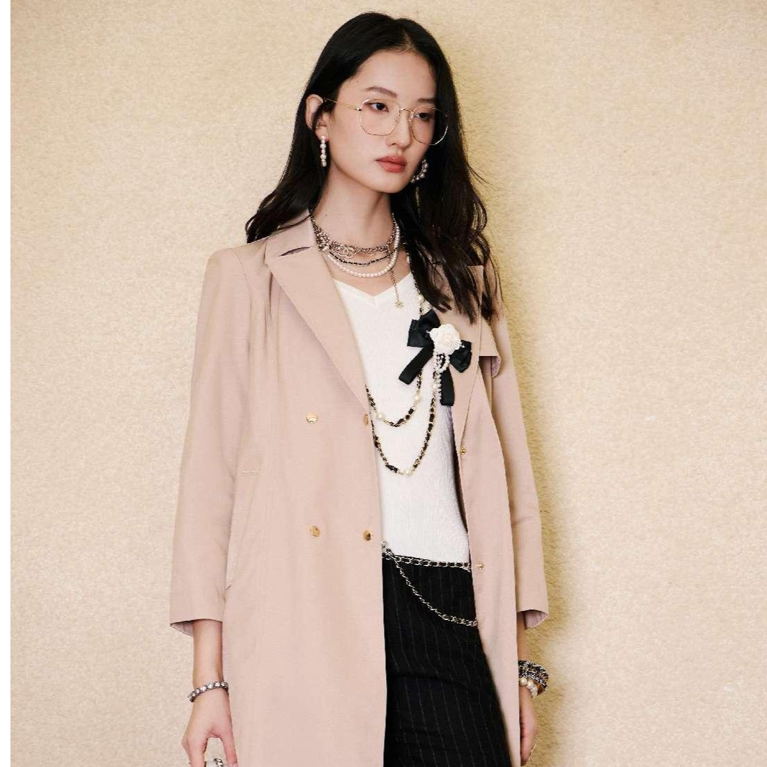 【百城万象】她翼春季女落肩袖风衣女士中长款宽松时尚EF3245341633