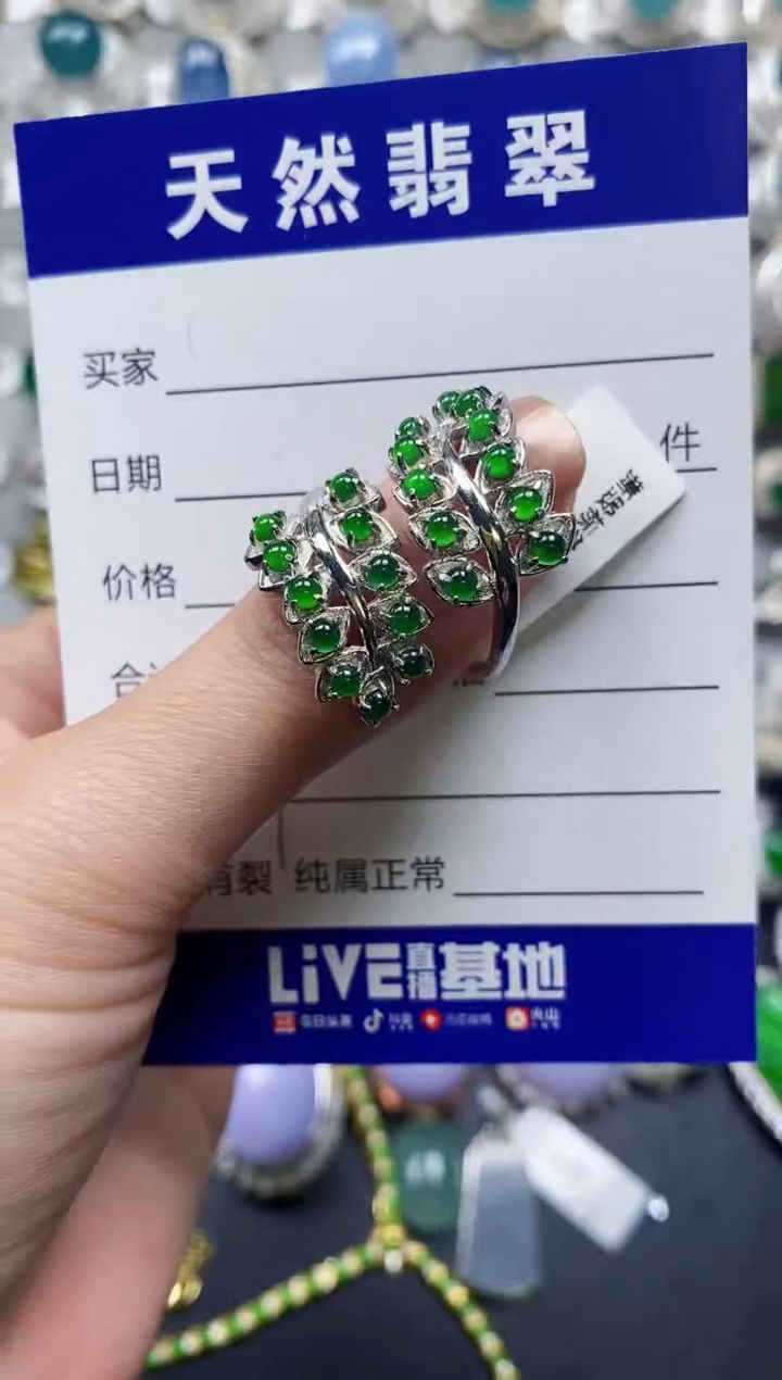 【闪购商品】翡翠戒指银S925镶嵌0627