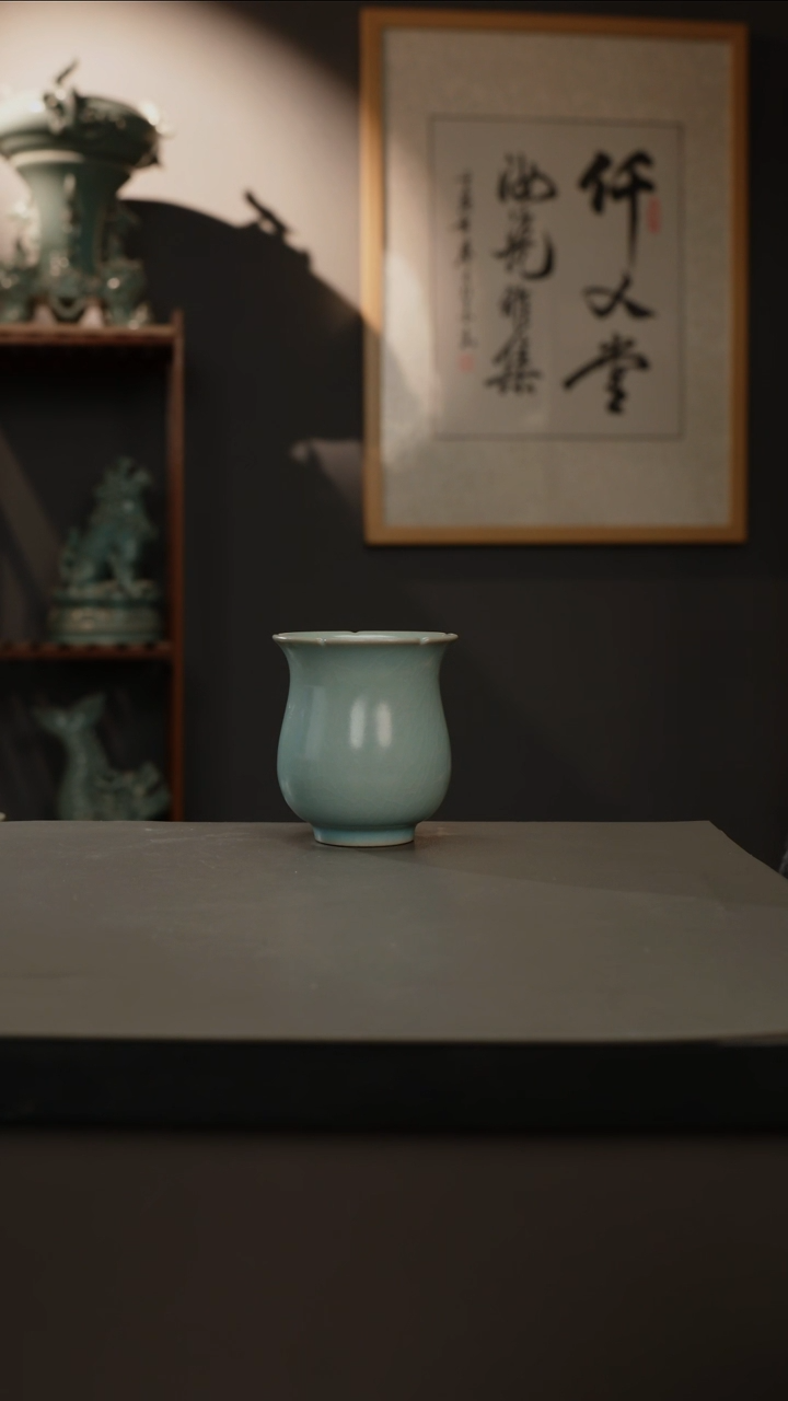 【闪购商品】杯仿古釉原矿 玉兰杯