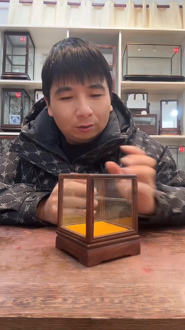 红酸枝木类木头款062玻璃罩